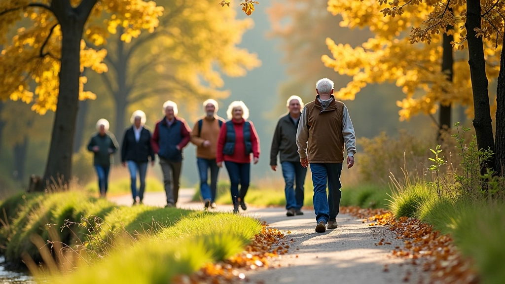 Vedená vycházka skupiny seniorů s průvodcem